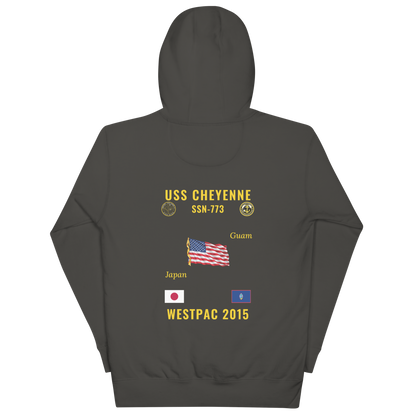 USS Cheyenne (SSN-773) 2015 WestPac Cruise Hoodie