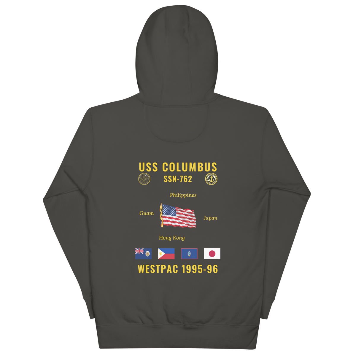 USS Columbus (SSN-762) 1995-96 WestPac Cruise Hoodie