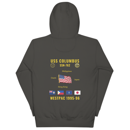 USS Columbus (SSN-762) 1995-96 WestPac Cruise Hoodie