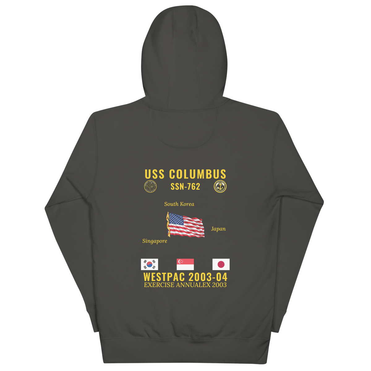 USS Columbus (SSN-762) 2003-04 WestPac Cruise Hoodie