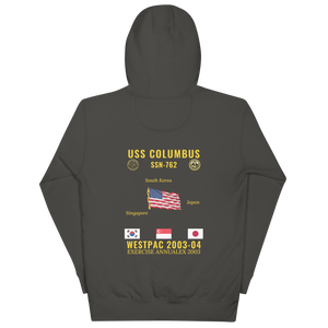 USS Columbus (SSN-762) 2003-04 WestPac Cruise Hoodie