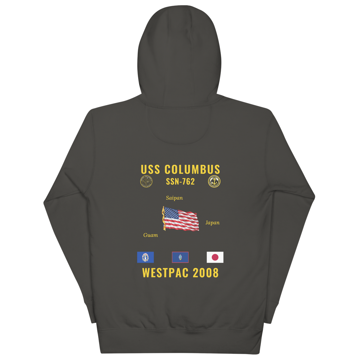 USS Columbus (SSN-762) 2008 WestPac Cruise Hoodie