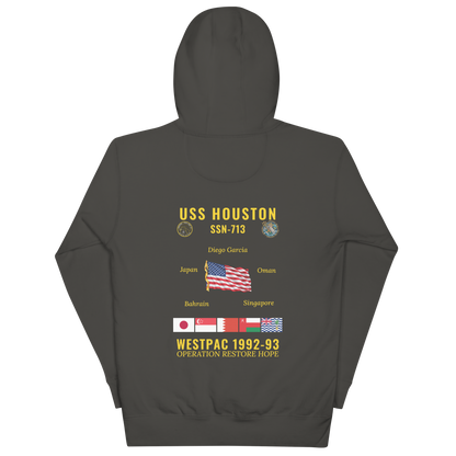 USS Houston (SSN-713) 1992-93 WestPac Cruise Hoodie