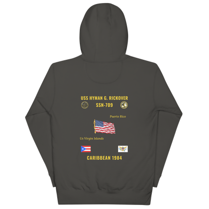 USS Hyman G. Rickover (SSN-709) 1984 Caribbean Cruise Hoodie