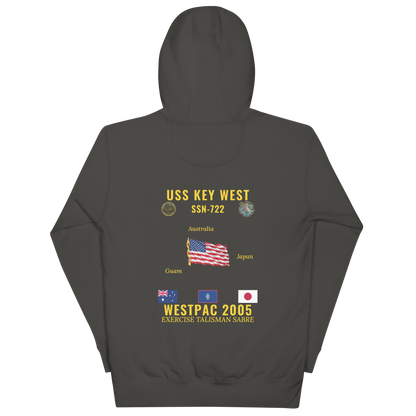USS Key West (SSN-722) 2005 WestPac Cruise Hoodie