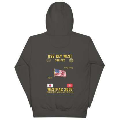 USS Key West (SSN-722) 2007 WestPac Cruise Hoodie