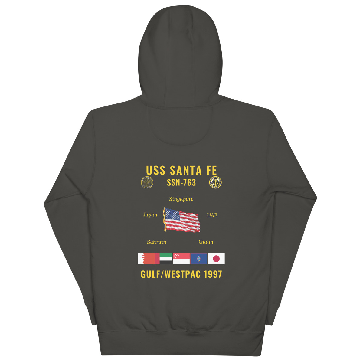 USS Santa Fe (SSN-763) 1997 Gulf/WestPac Cruise Hoodie