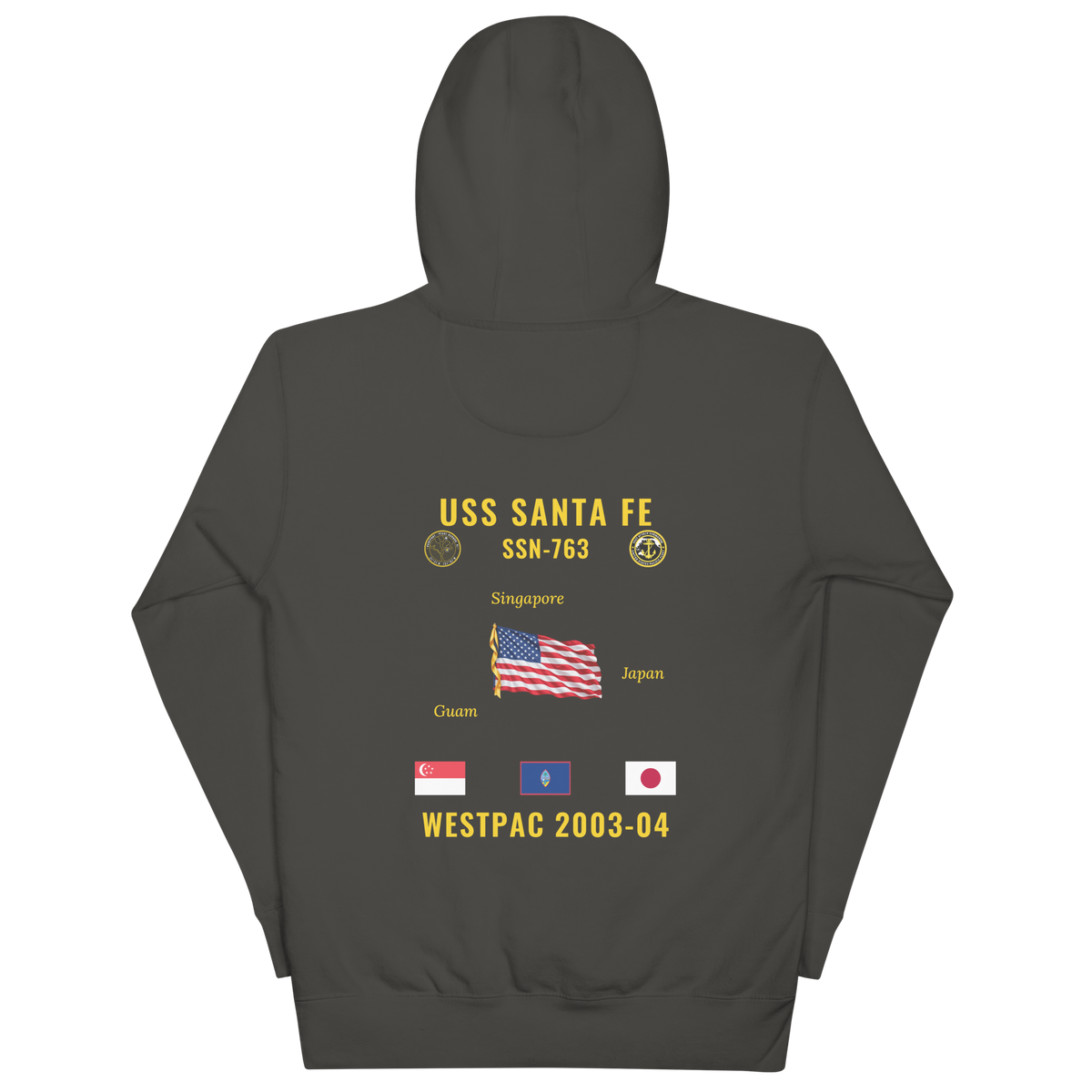 USS Santa Fe (SSN-763) 2003-04 WestPac Cruise Hoodie