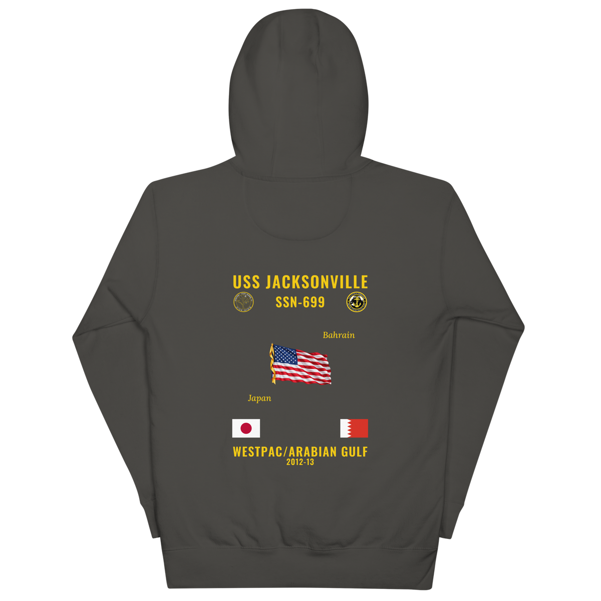 USS Jacksonville (SSN-699) 2012-13 WestPac/Arabian Gulf Cruise Hoodie