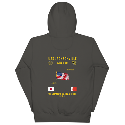USS Jacksonville (SSN-699) 2012-13 WestPac/Arabian Gulf Cruise Hoodie