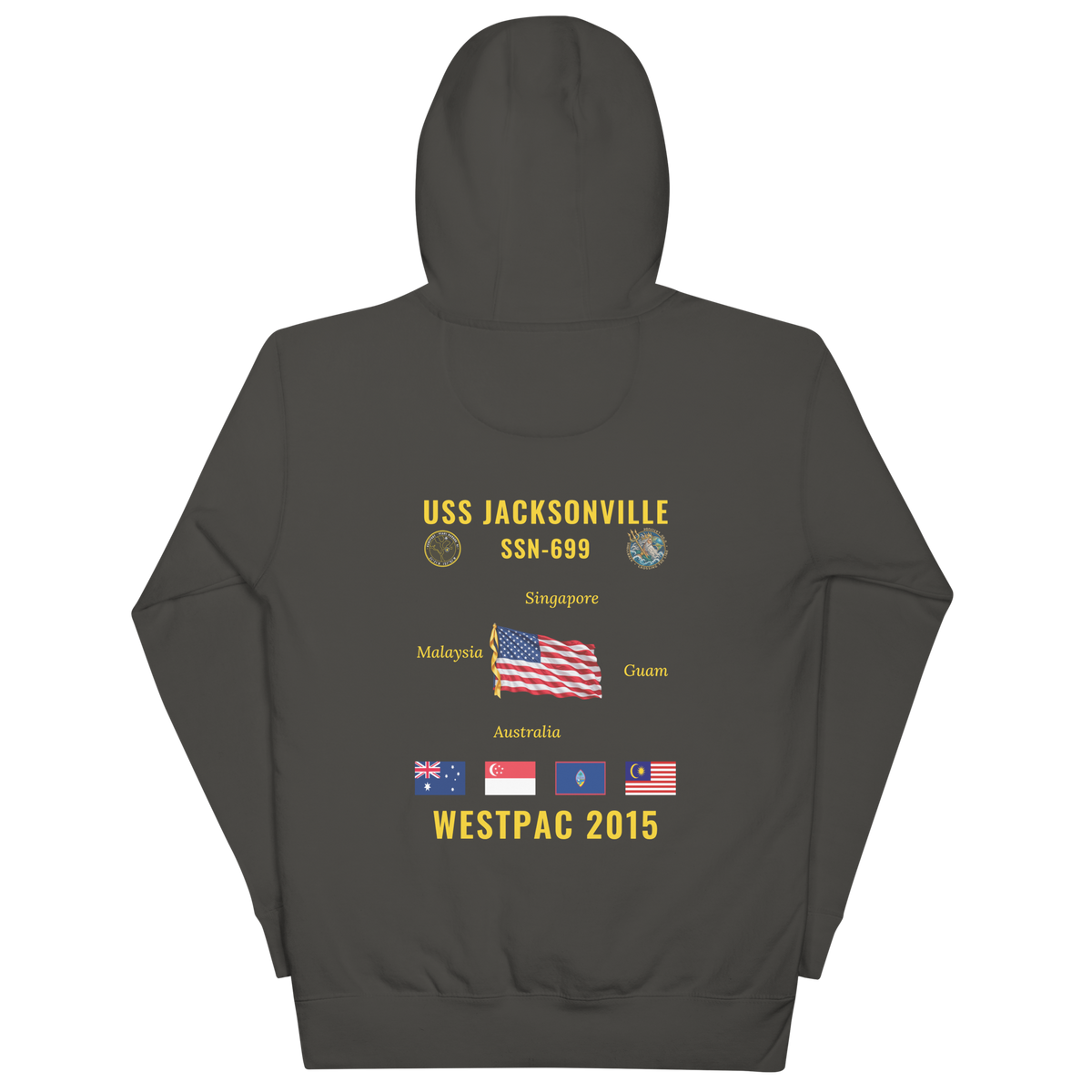 USS Jacksonville (SSN-699) 2015 WestPac Cruise Hoodie
