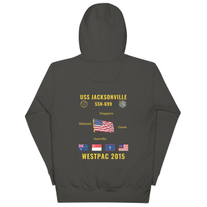 USS Jacksonville (SSN-699) 2015 WestPac Cruise Hoodie