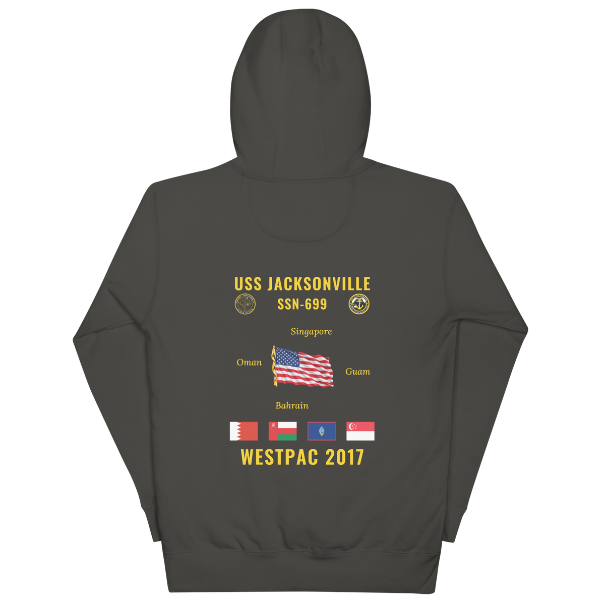 USS Jacksonville (SSN-699) 2017 WestPac Cruise Hoodie