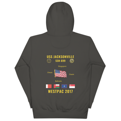USS Jacksonville (SSN-699) 2017 WestPac Cruise Hoodie