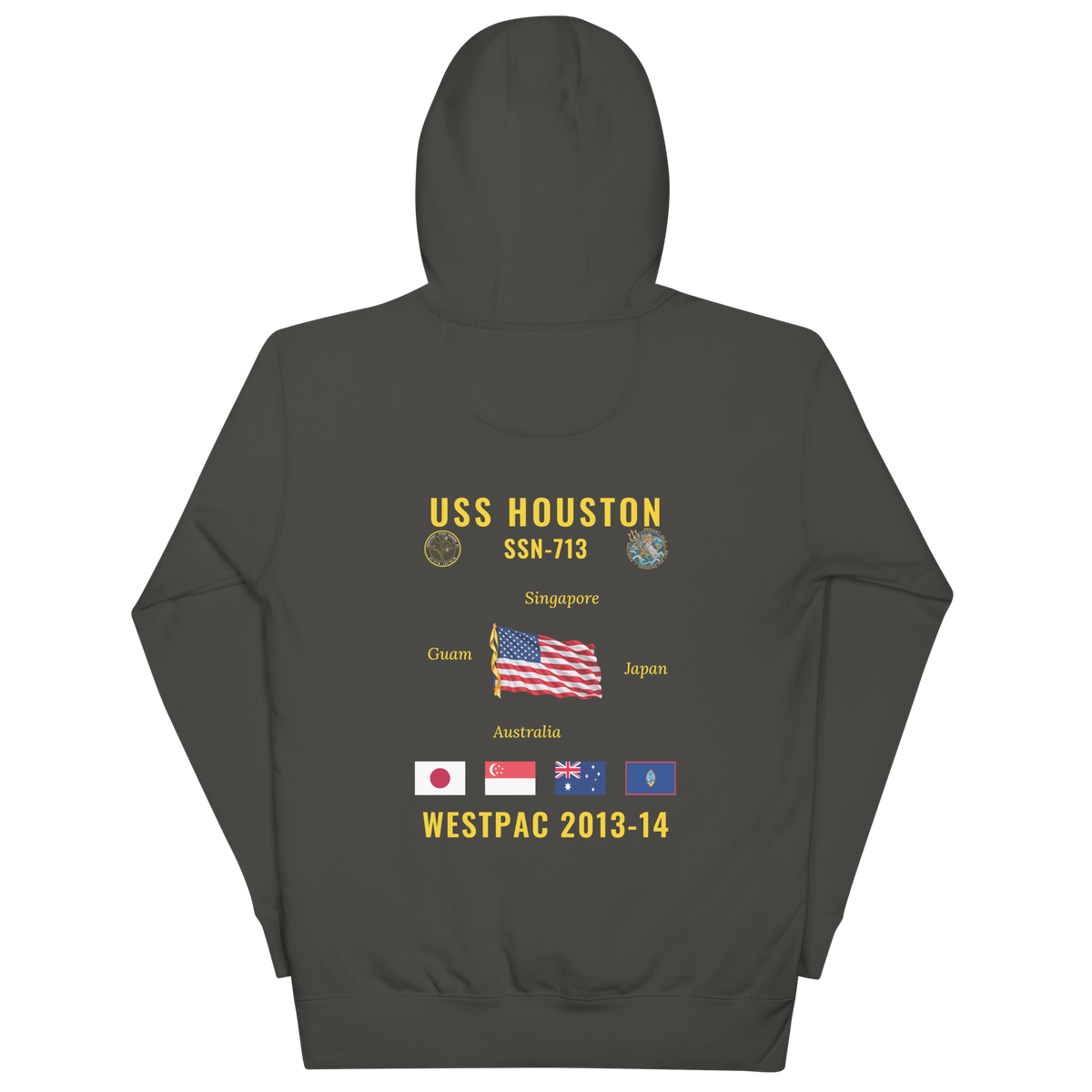 USS Houston (SSN-713) 2013-14 WestPac Cruise Hoodie