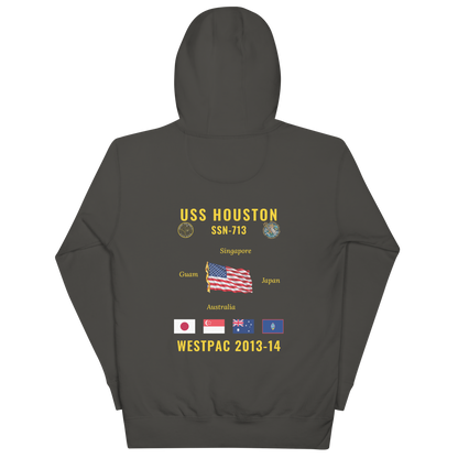 USS Houston (SSN-713) 2013-14 WestPac Cruise Hoodie