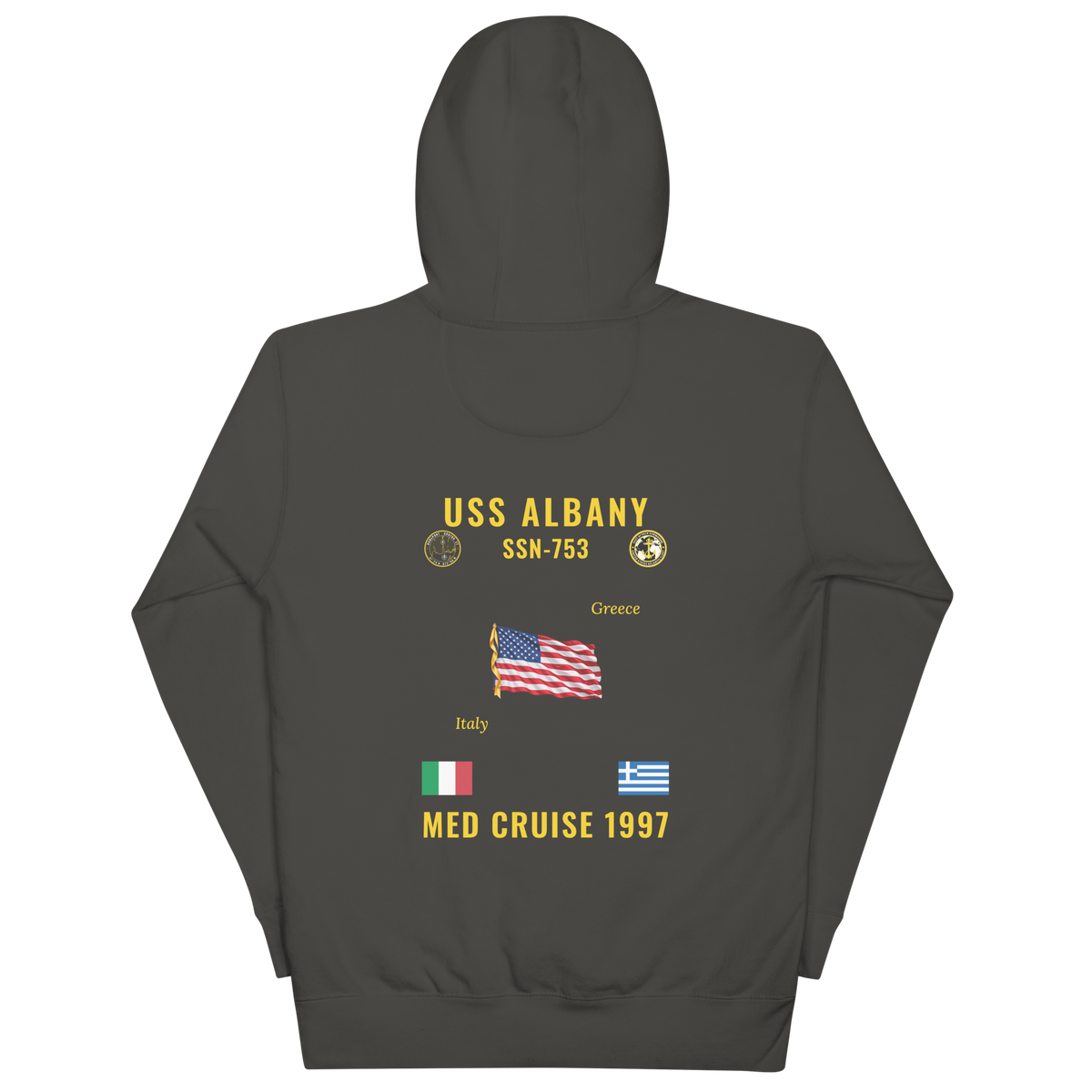 USS Albany (SSN-753) 1997 Med Cruise Hoodie