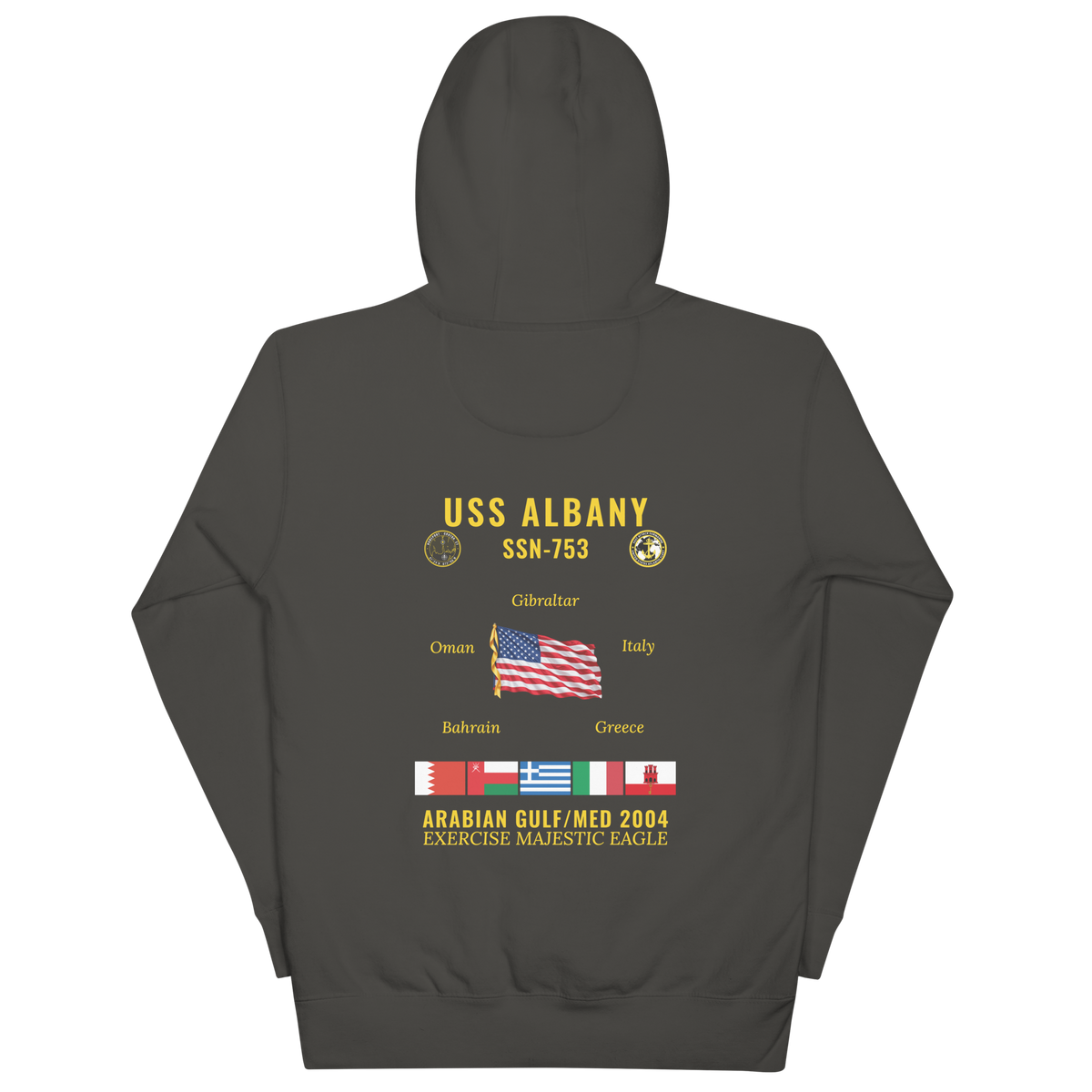 USS Albany (SSN-753) 2004 Arabian Gulf/Med Cruise Hoodie