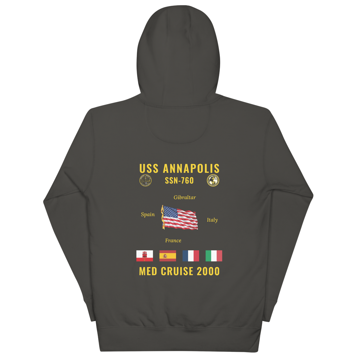 USS Annapolis (SSN-760) 2000 Med Cruise Hoodie