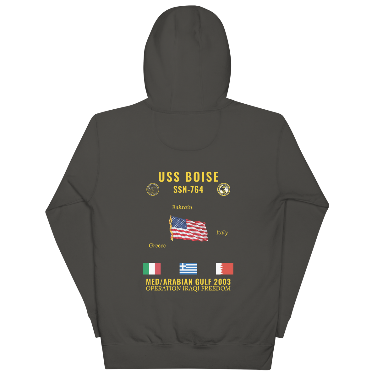 USS Boise (SSN-764) 2003 Med/Arabian Gulf Cruise Hoodie