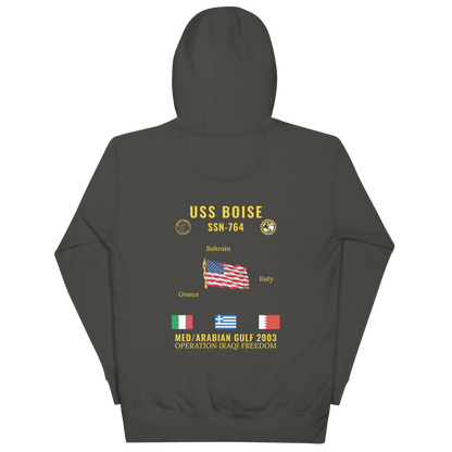 USS Boise (SSN-764) 2003 Med/Arabian Gulf Cruise Hoodie