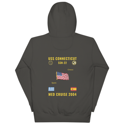USS Connecticut (SSN-22) 2004 Med Cruise Hoodie
