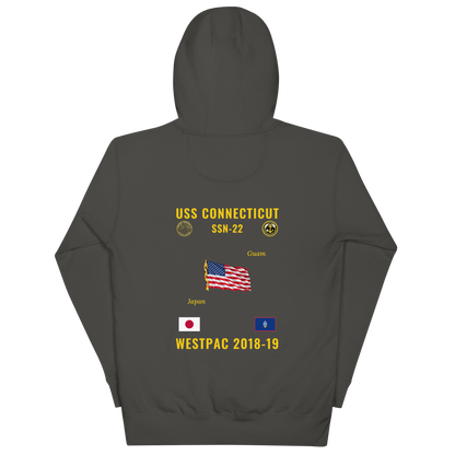 USS Connecticut (SSN-22) 2018-19 WestPac Cruise Hoodie