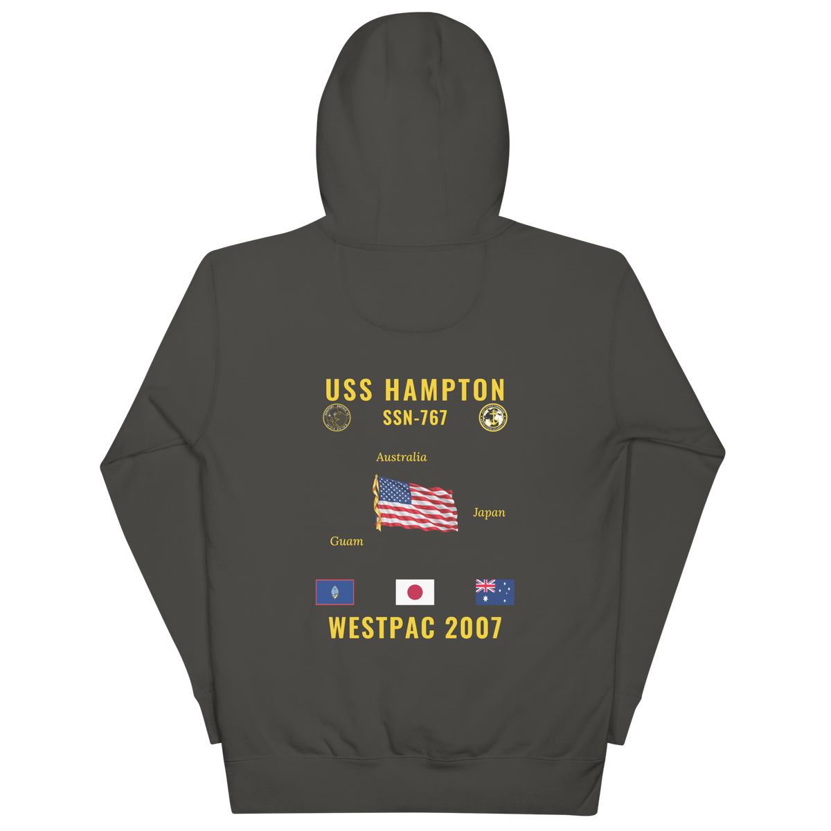 USS Hampton (SSN-767) 2007 WestPac Cruise Hoodie