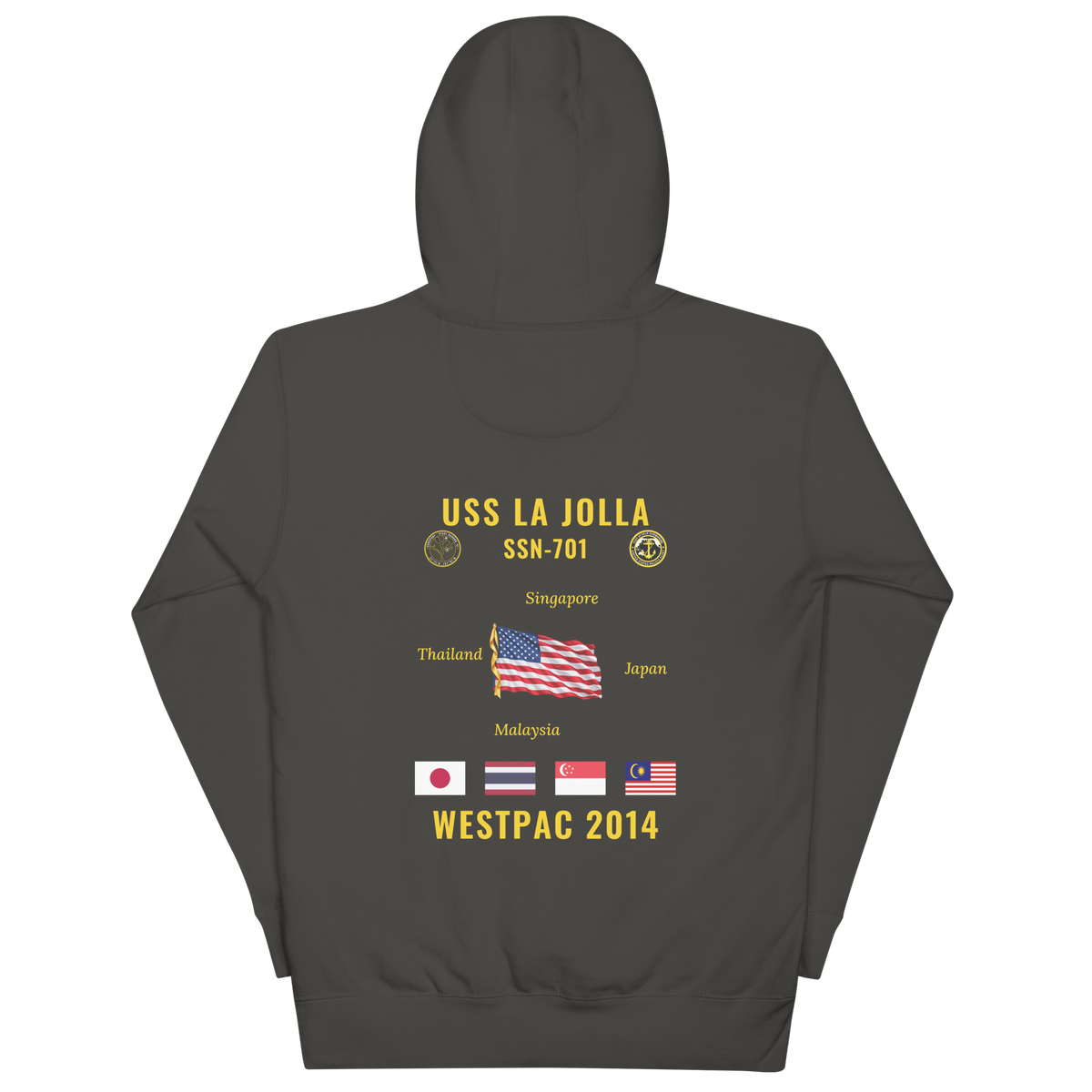 USS La Jolla (SSN-701) 2014 WestPac Cruise Hoodie