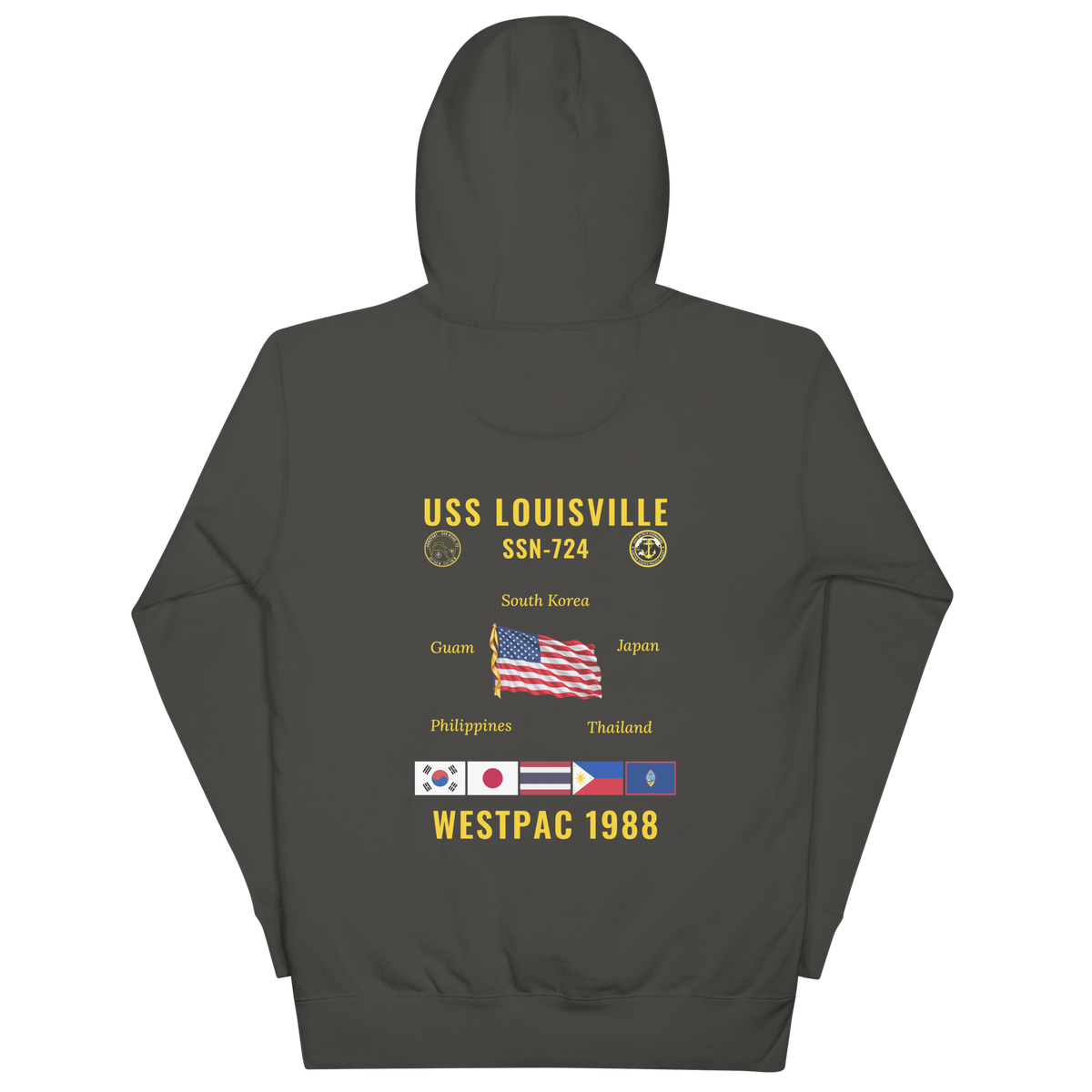 USS Louisville (SSN-724) 1988 WestPac Cruise Hoodie