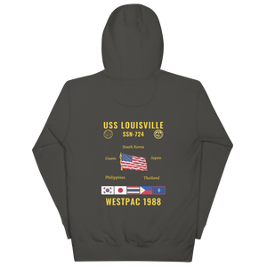USS Louisville (SSN-724) 1988 WestPac Cruise Hoodie