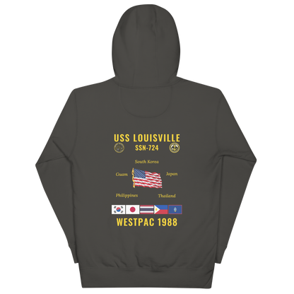 USS Louisville (SSN-724) 1988 WestPac Cruise Hoodie