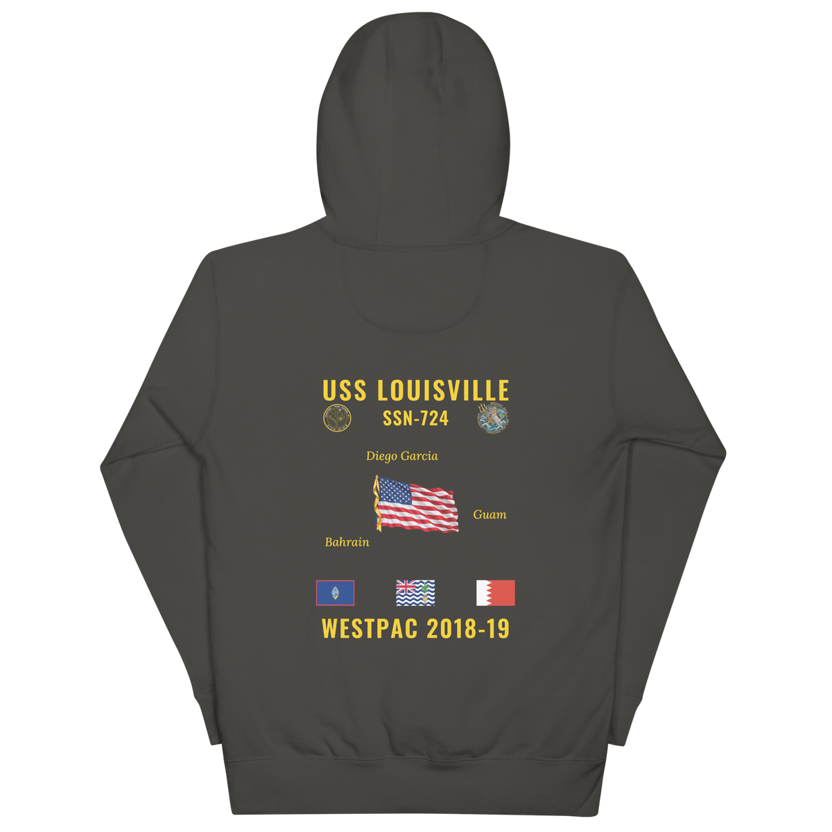 USS Louisville (SSN-724) 2018-19 WestPac Cruise Hoodie
