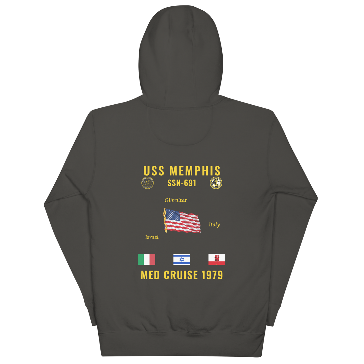 USS Memphis (SSN-691) 1979 Med Cruise Hoodie