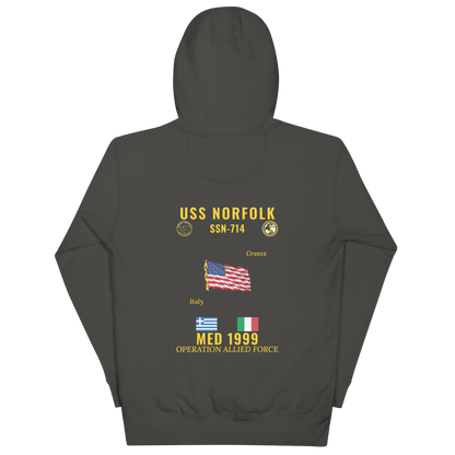 USS Norfolk (SSN-714) 1999 Med Cruise Hoodie