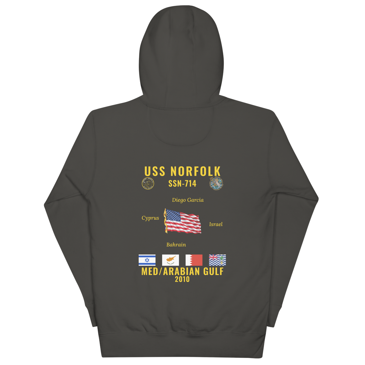 USS Norfolk (SSN-714) 2010 Med/Arabian Gulf Cruise Hoodie
