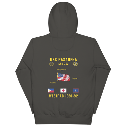 USS Pasadena (SSN-752) 1991-92 WestPac Cruise Hoodie