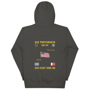 USS Portsmouth (SSN-707) 1995-96 5th Fleet Cruise Hoodie