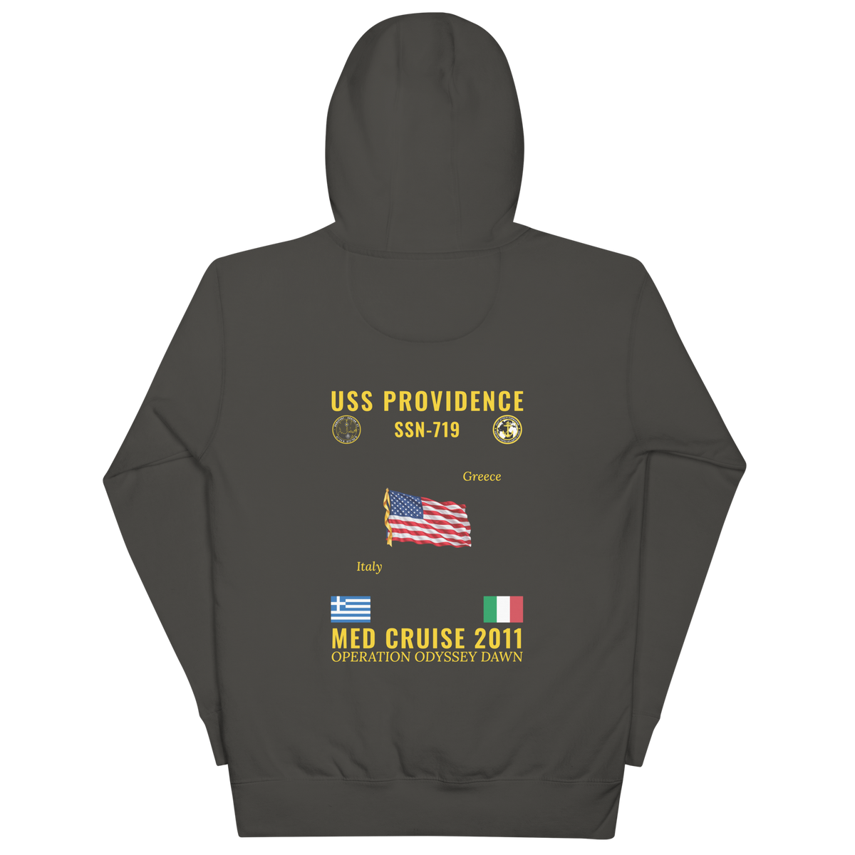 USS Providence (SSN-719) 2011 Med Cruise Hoodie
