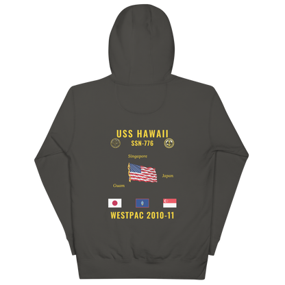 USS Hawaii (SSN-776) 2010-11 WestPac Cruise Hoodie