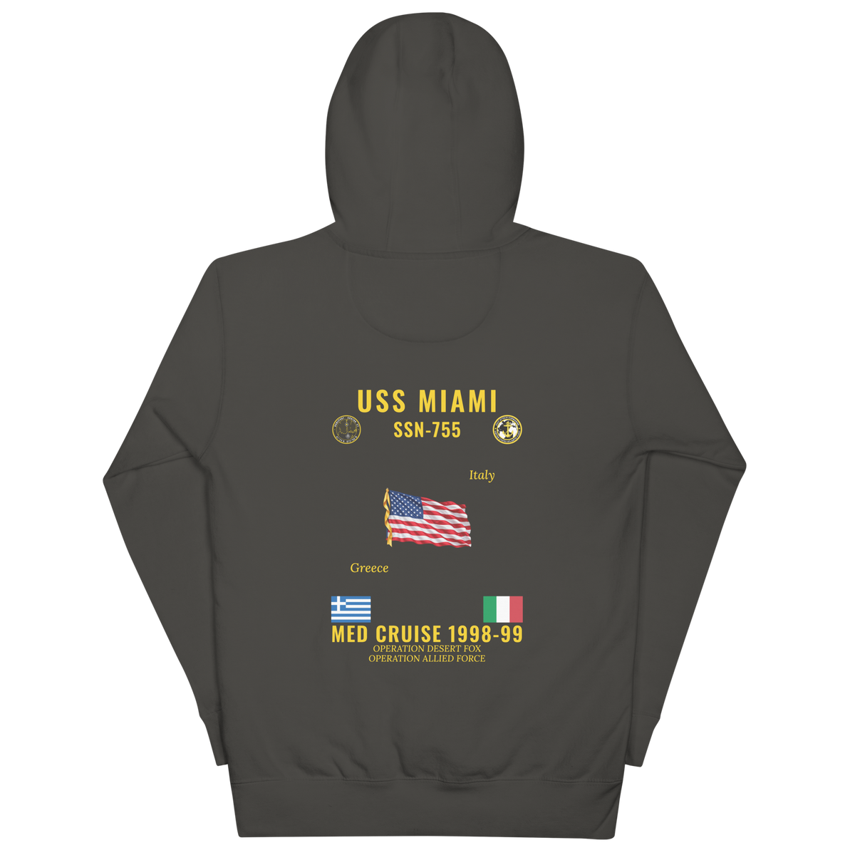 USS Miami (SSN-755) 1998-99 Med Cruise Hoodie