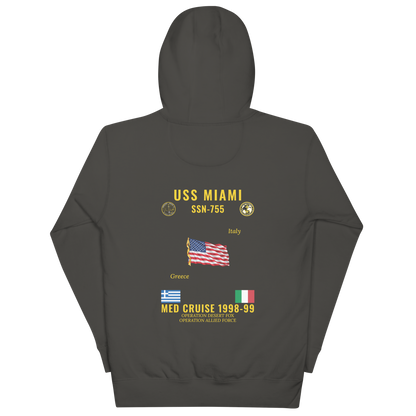 USS Miami (SSN-755) 1998-99 Med Cruise Hoodie