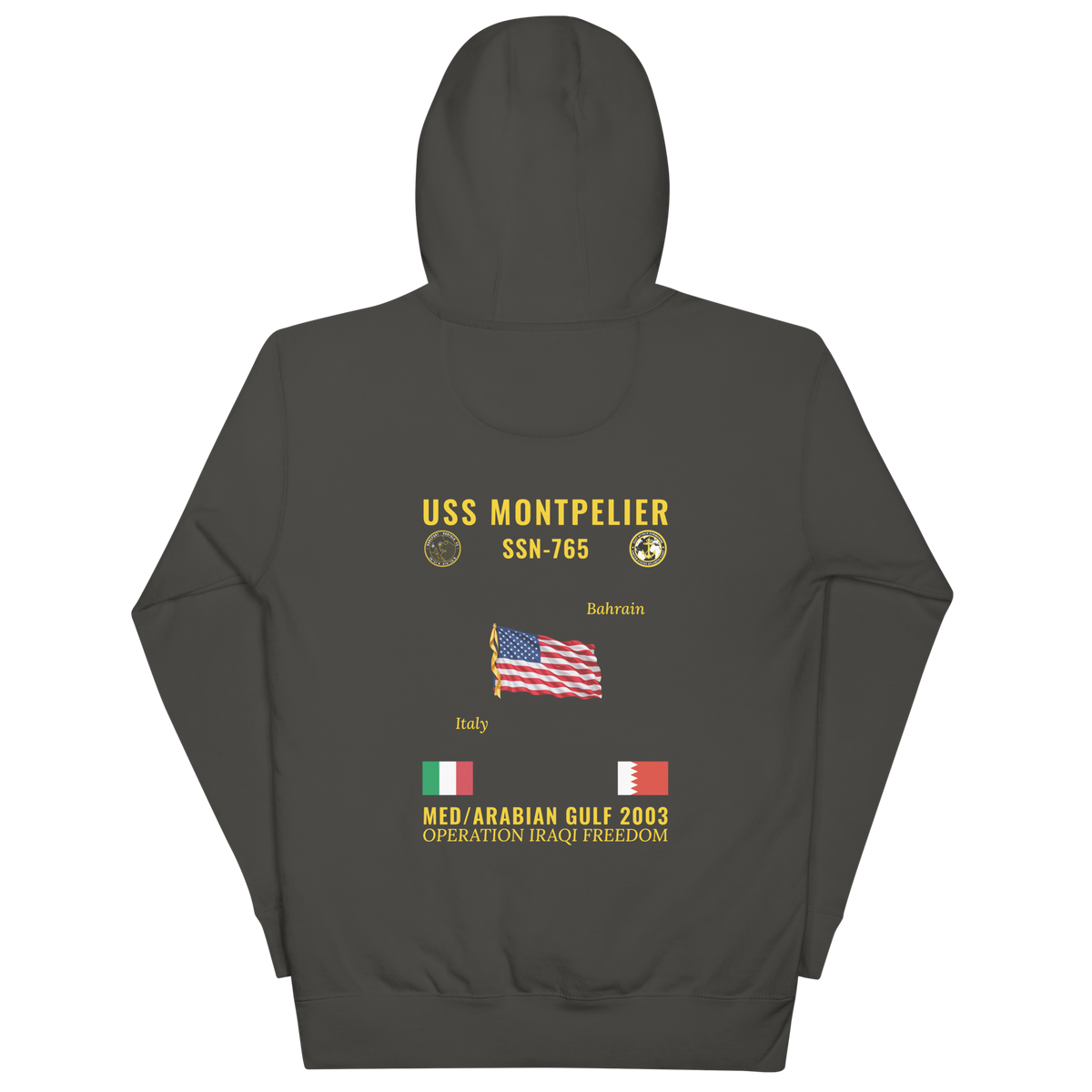 USS Montpelier (SSN-765) 2003 Med/Arabian Gulf Cruise Hoodie