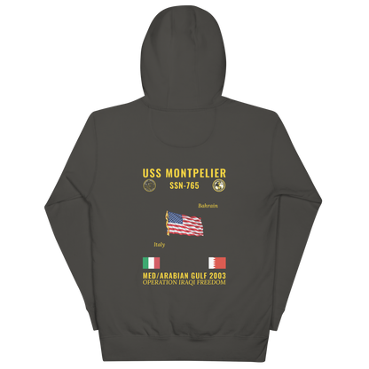 USS Montpelier (SSN-765) 2003 Med/Arabian Gulf Cruise Hoodie