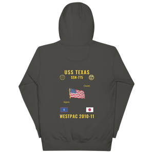 USS Texas (SSN-775) 2010-11 WestPac Cruise Hoodie