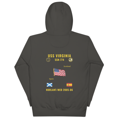 USS Virginia (SSN-774) 2005-06 NORLANT/Med Cruise Hoodie