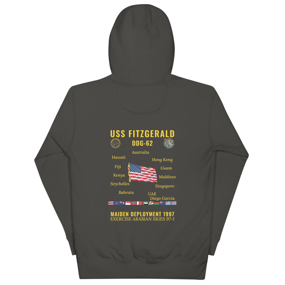USS Fitzgerald (DDG-62) 1997 Maiden Deployment Cruise Hoodie