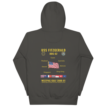 USS Fitzgerald (DDG-62) 2000-01 WestPac/Gulf Cruise Hoodie
