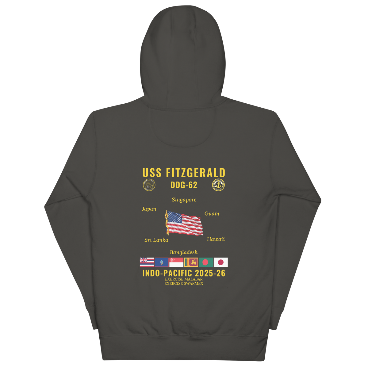 USS Fitzgerald (DDG-62) 2025-26 Indo-pacific Cruise Hoodie