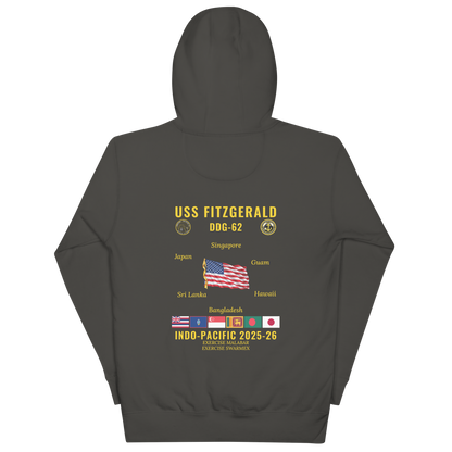 USS Fitzgerald (DDG-62) 2025-26 Indo-pacific Cruise Hoodie